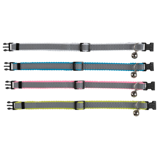 Cat Collar - Elastic with Reflective Stripe
