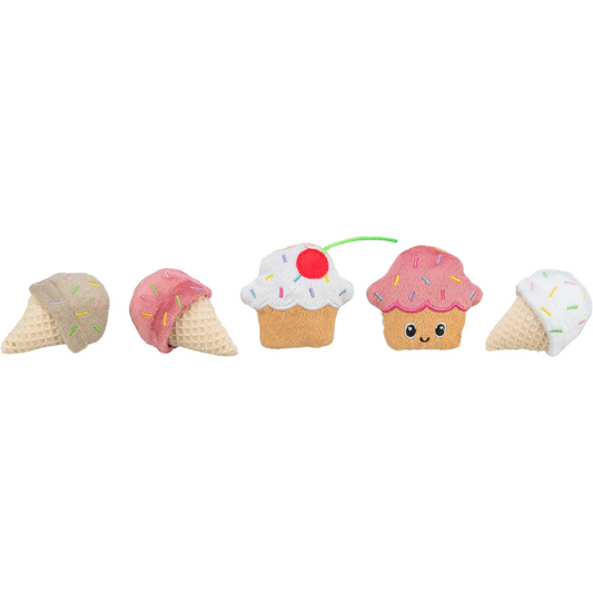Catnip Ice Cream & Cupcake Assorted 7cm