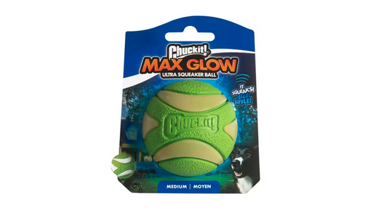 Max Glow Ultra Squeaker Ball Med - 1pk