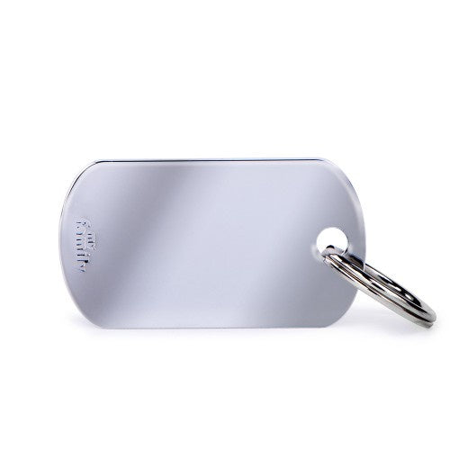 Basic Small Military ID Tag in Chrome