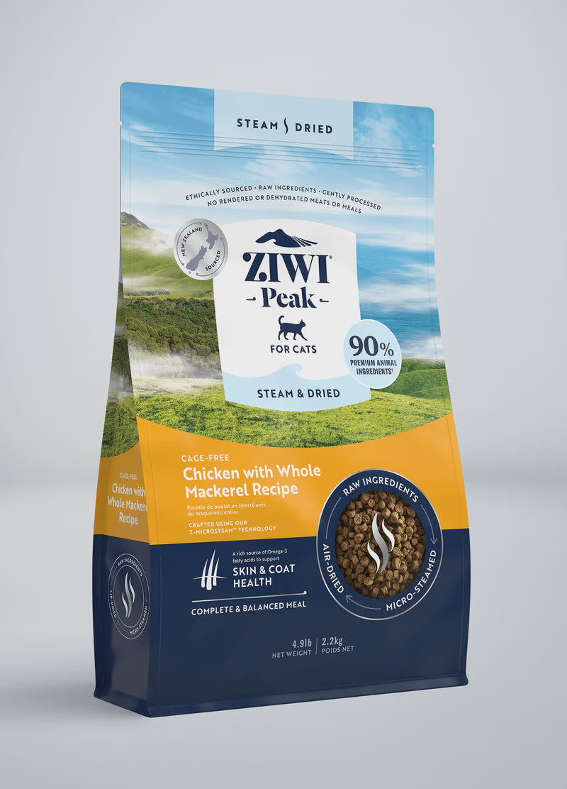 ZIWI Peak Steam & Dried - Chicken with Whole Mackerel Cat Food Recipe