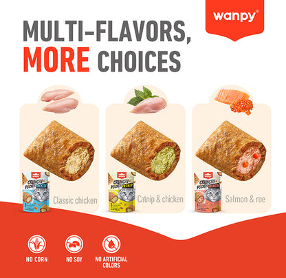 Wanpy Crunchy Pocket Salmon & Roe Recipe - 60g
