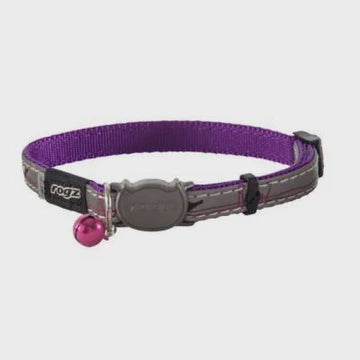 Nightcat Safeloc Cat Collar Purple Budgie - 11mm