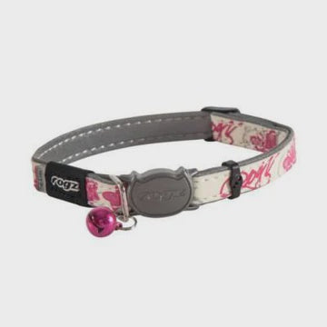 Glowcat Safeloc Cat Collar Pink Butterfly 11mm