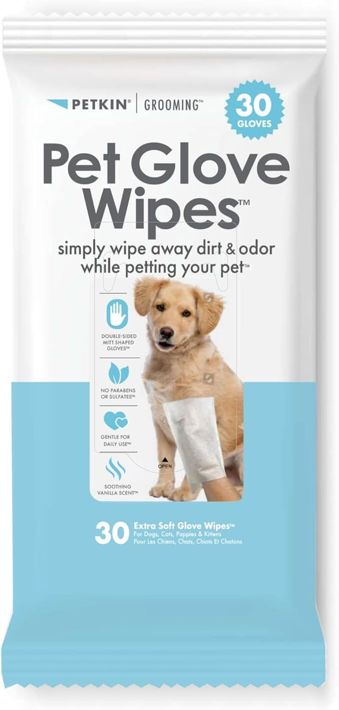 Petkin Pet Glove Wipes – 30 Pack