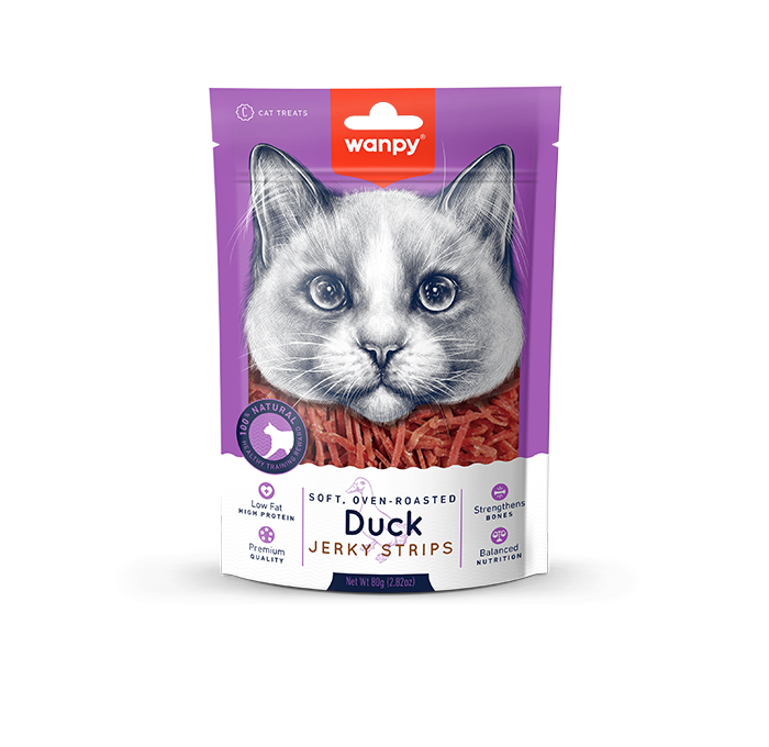 Wanpy Cat Duck Jerky Strips 80g