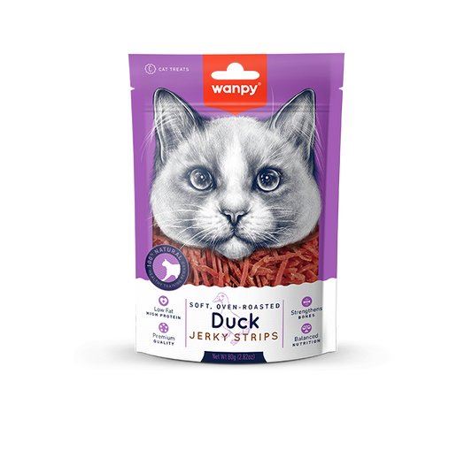 Wanpy Cat Duck Jerky Strips 80g