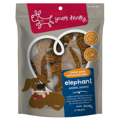 Yours Droolly Dog Treats - Animal Shapes with Chicken Paste 6pk