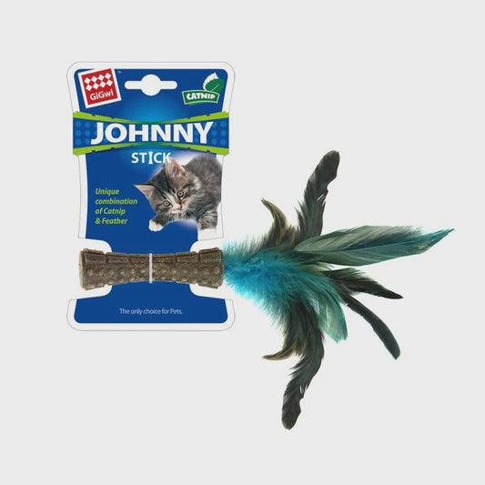 GiGwi Johnny Stick Catnip Wuth Feathers
