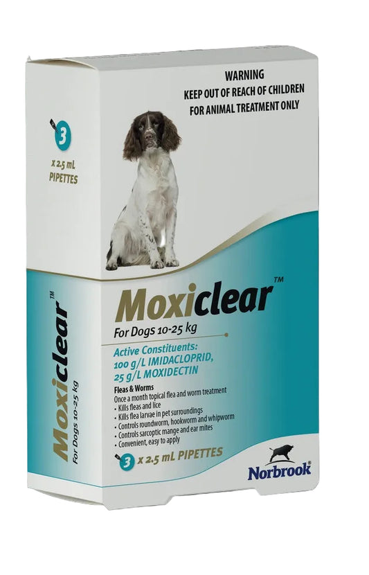 Moxiclear 10-25kg Dog 3pk