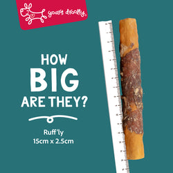 Yours Droolly Duck Wrap Dog Treat Sticks