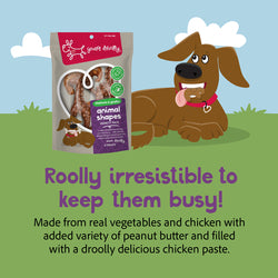 Yours Droolly Animal Shapes Dog Treats-  Variety 4pk