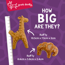 Yours Droolly Animal Shapes Dog Treats-  Variety 4pk