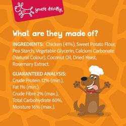Yours Droolly Dog Treats - Animal Shapes with Chicken Paste 6pk