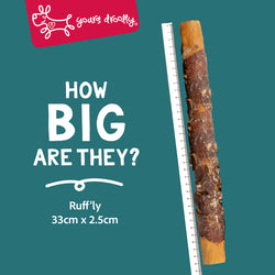 Yours Droolly Duck Wrap Dog Treat Sticks