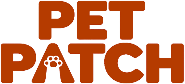 Logo of 'Pet Patch' with a paw print symbol in the 'A' of 'Patch'.