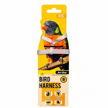 Avi One Bird Harness With Shock Resistant Lead
