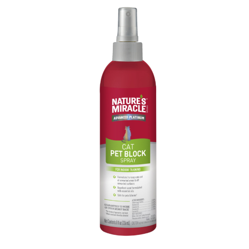 Nature's Miracle Advanced Platinum Cat Pet Block Repellent Spray,