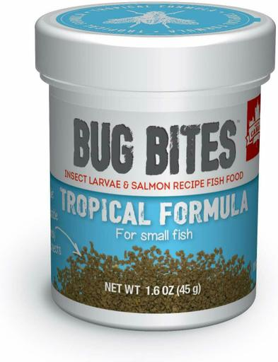 Fluval Bug Bites Granules for Tropical Fish, Small to Medium Fish,