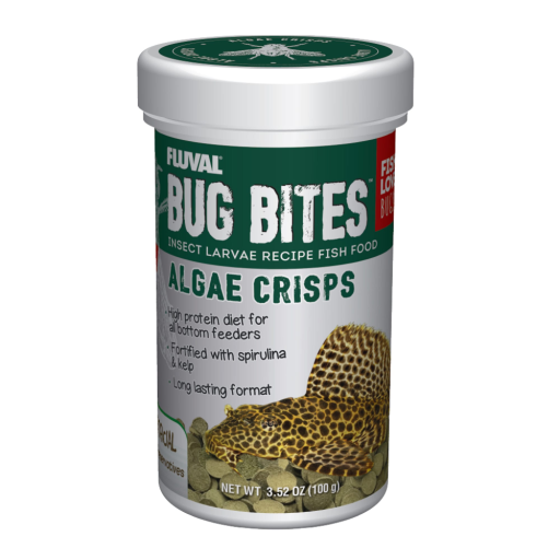 Fluval Bug Bites Algae Crisps: Premium Bottom Feeder Fish Food