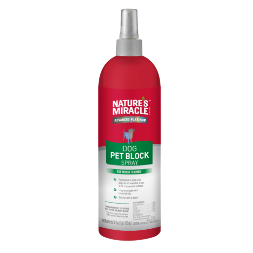 Nature's Miracle Advanced Platinum Dog Pet Block Repellent Spray, 473ml