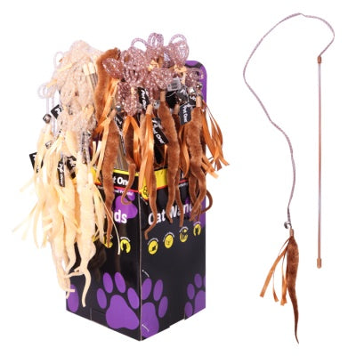 Pet One Cat Wand Worm with Ribbon and Bell